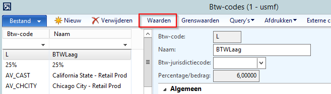 BTW wijziging in Microsoft Dynamics AX