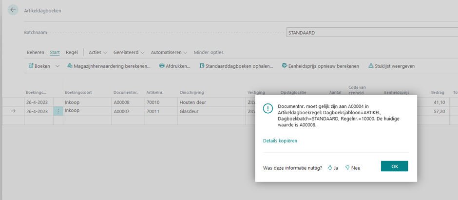 Documenten opnieuw nummeren in Dynamics 365 Business Central