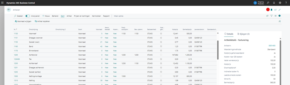 Bladwijzers instellen in Dynamics 365 Business Central 2