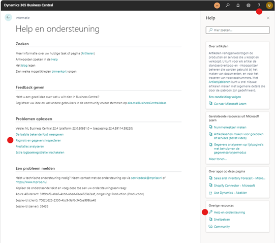 Hoe stel je een inspectiepagina in in Dynamics 365 Business Central